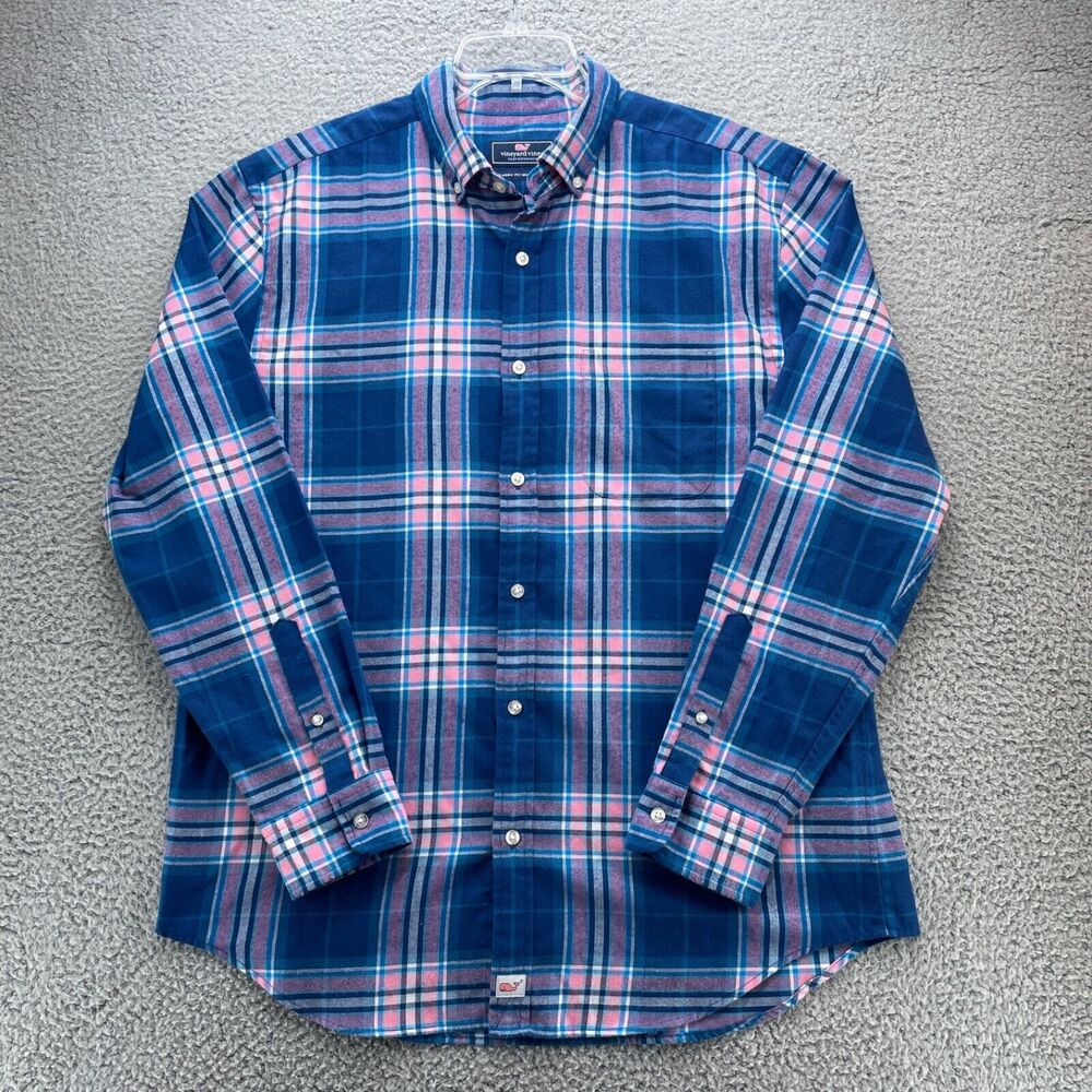 Vineyard Vines Shirt Mens Large Point Lobos Flannel Plaid Classic Fit Murray